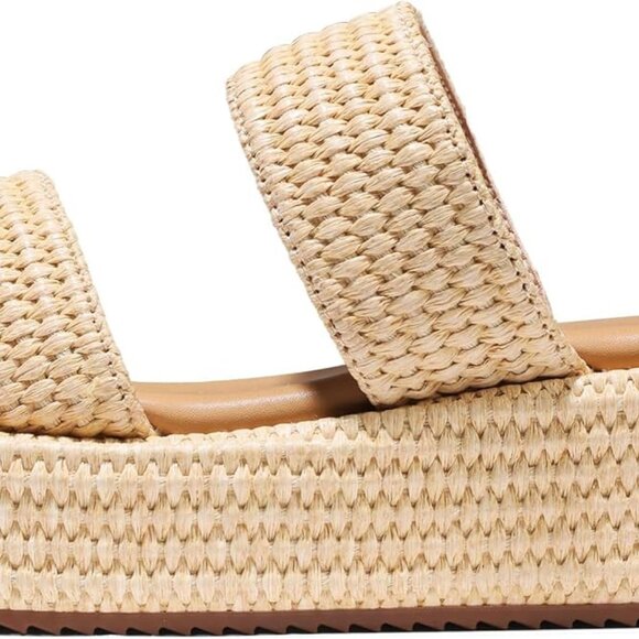 Platform Sandals Women Wedge Espadrilles Sandal Open Toe - Picture 1 of 6